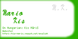 mario kis business card
